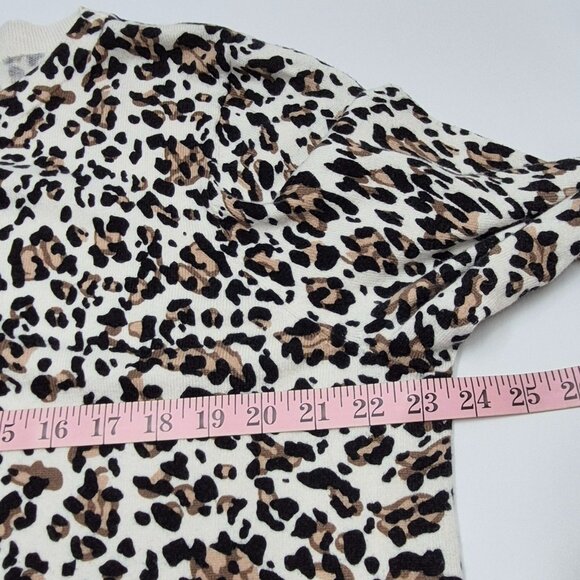 Talbots Leopard Print Crew Neck Sweater Women's Plus Size 2X - Picture 5 of 10
